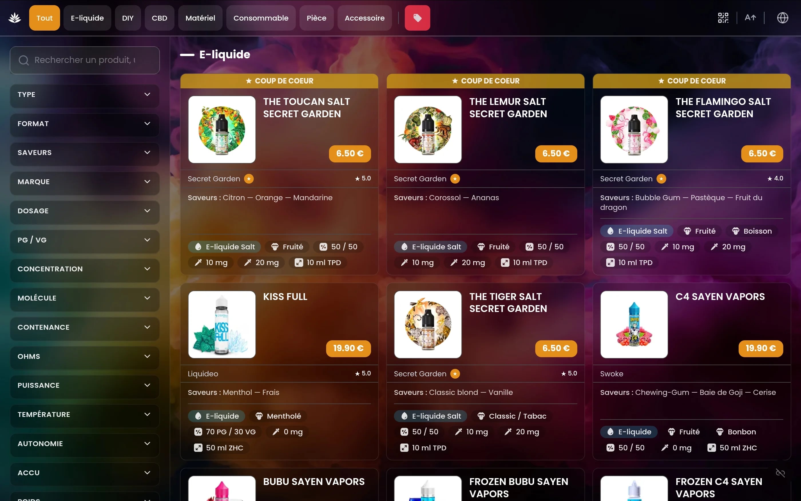 Menu digital Sylvinio — Vue 2